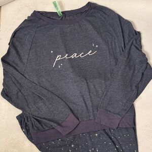 NWT Honeydew blue-grey Starry peace Pajamas L